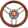 Blitz steering wheel w/matt teak outer ring - Artnr: 45.169.04 2