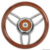Blitz steering wheel w/polished mahogany outerring - Artnr: 45.169.05 2