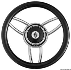 Blitz steering wheel w/polished mahogany outerring - Artnr: 45.169.05 10