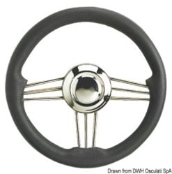Steering wheel grey wheel 350 mm - Artnr: 45.152.02 18