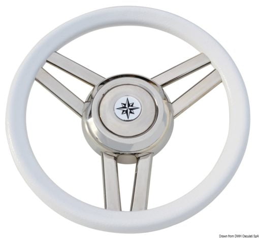 Magnifico steering wheel 3-spoke Ø 350 mm teak - Artnr: 45.177.04 5
