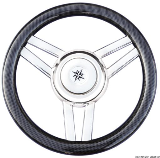 Magnifico steering wheel 3-spoke Ø 350 mm teak - Artnr: 45.177.04 4