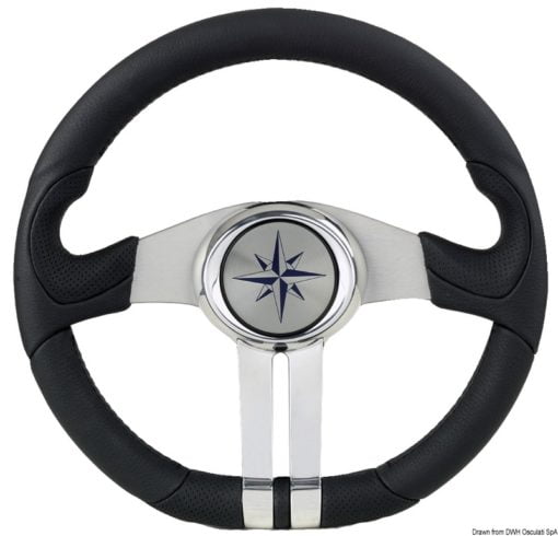 Steer.wheel,bla,sil+chr spokes - Artnr: 45.158.30 3