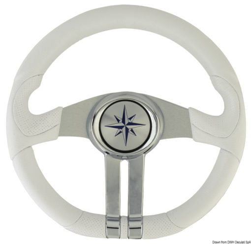 Steer.wheel,whi,sil+chr spokes - Artnr: 45.158.31 3