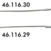 SS plate+cable,spring pin - Artnr: 46.116.29 1