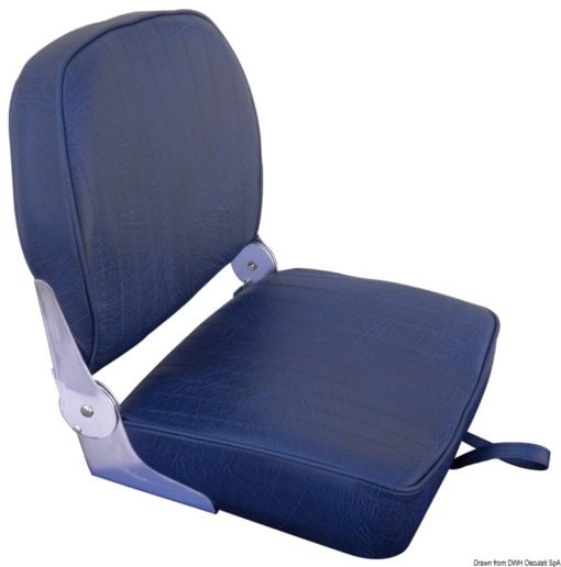 Seat w/foldable back navy blue vinyl cushion - Artnr: 48.404.02 3
