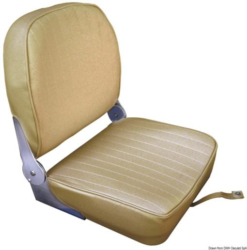Seat w/foldable back white vinyl cushion - Artnr: 48.404.01 4