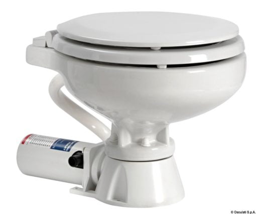 Electric toilet w/white plastic seat - Artnr: 50.207.13 8