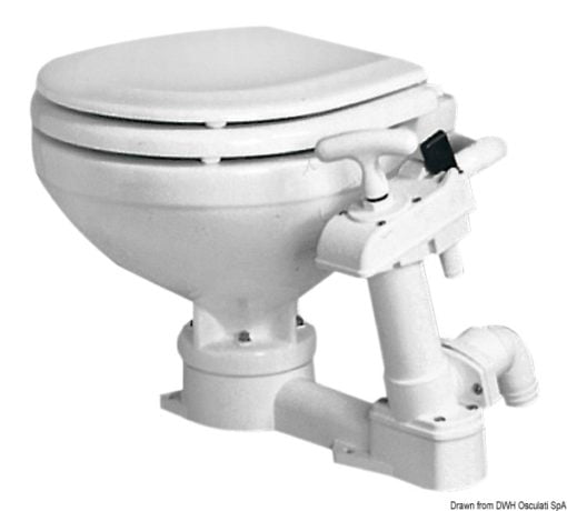 Manual toilet, plastic seat - Artnr: 50.217.25 5