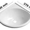 White ABS corner sink - Artnr: 50.270.47 1