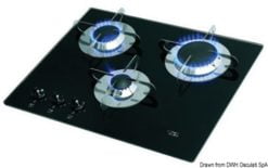 2-burner gas cooktop 500 x 300 mm - Artnr: 50.709.12 7