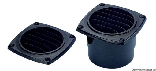 ABS hose vent w/collar black 90° 92 x 92 mm - Artnr: 53.274.02 4