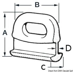 Jibs & main nylon slide 24mm - Artnr: 58.092.00 7