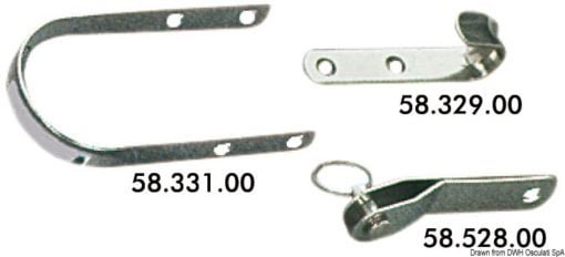 S.S chain plate 15x1.5x6 mm - Artnr: 58.528.00 3