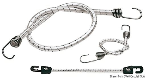 Shock cord+S.S hook1000x10mm - Artnr: 63.516.10 3