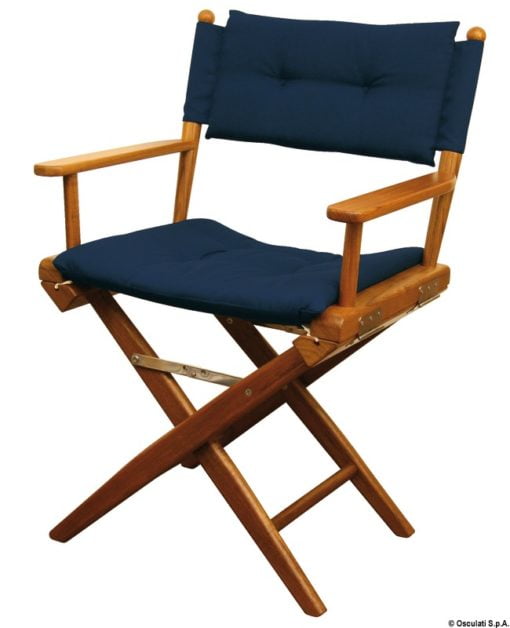 Teak chair blue padded fabric - Artnr: 71.326.30 3