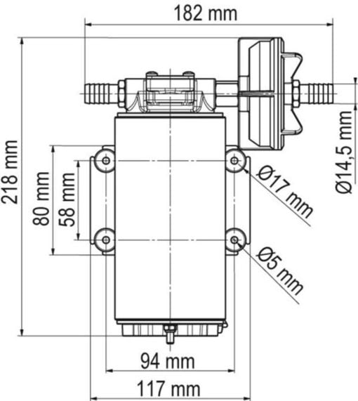 Marco UP10-XC Heavy duty pump 18 l/min - AISI 316 L (12 Volt) - Artnr: 16440112 4