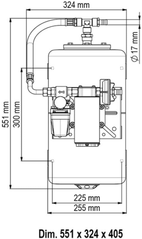 Marco UP12/A-V20 Water pressure system + 20 l tank (24 Volt) - Artnr: 16468413 7