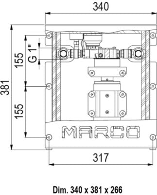 Marco UP12/E-DX Electronic water pressure dual pump system 72 l/min - Artnr: 16468513 7