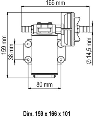 Marco UP3-P PTFE Gear pump 15 l/min (12 Volt) - Artnr: 16400212 9