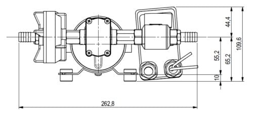 Marco DP12 Deck washing pump kit 5 bar (12 Volt) - Artnr: 16484012 6