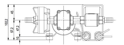 Marco DP3 Deck washing pump kit 3 bar (12 Volt) - Artnr: 16480012 7