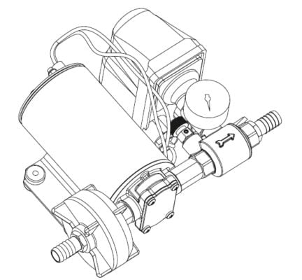 Marco DP9 Deck washing pump kit 4 bar (24 Volt) - Artnr: 16482013 8