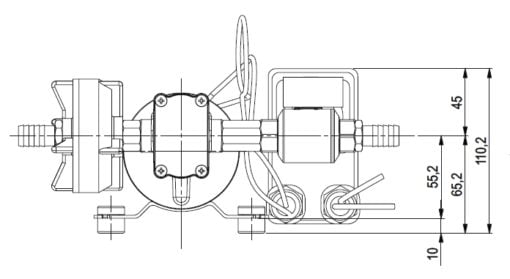 Marco DP9 Deck washing pump kit 4 bar (12 Volt) - Artnr: 16482012 6