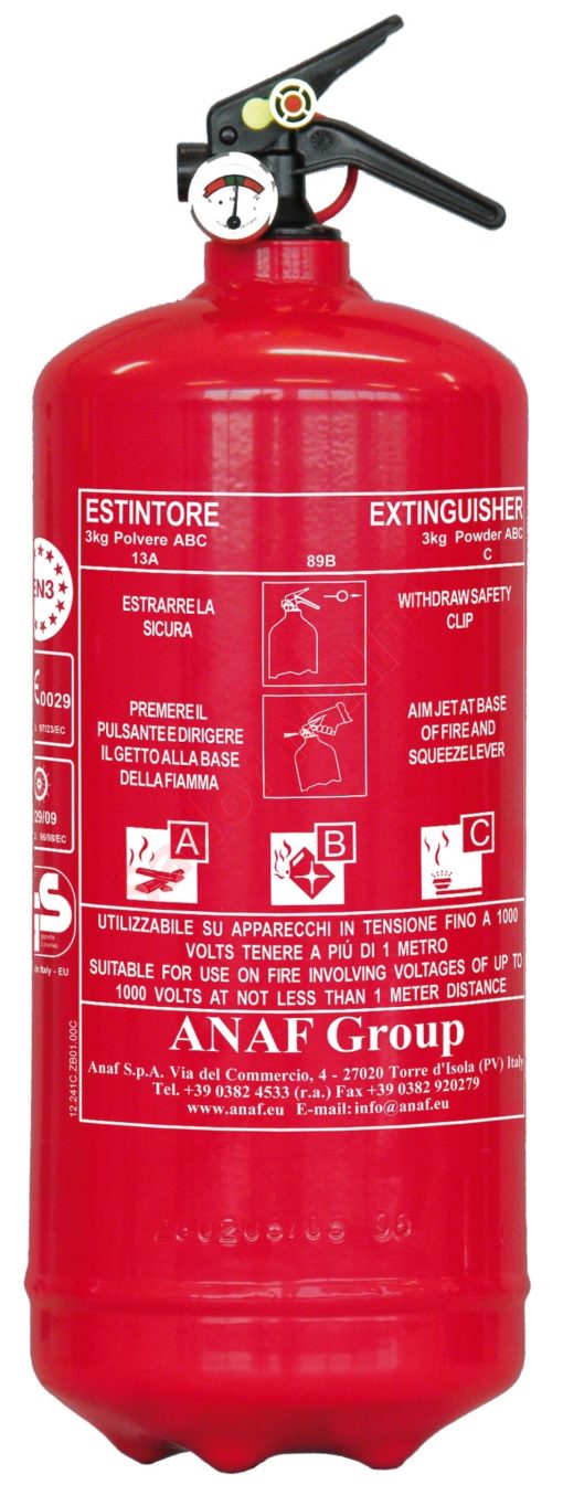 Solas powder extinguisher 3 kg MED - Artnr: 31.451.03 3