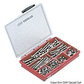 Boxes with assorted screws