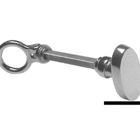 Door handles with universal square pin